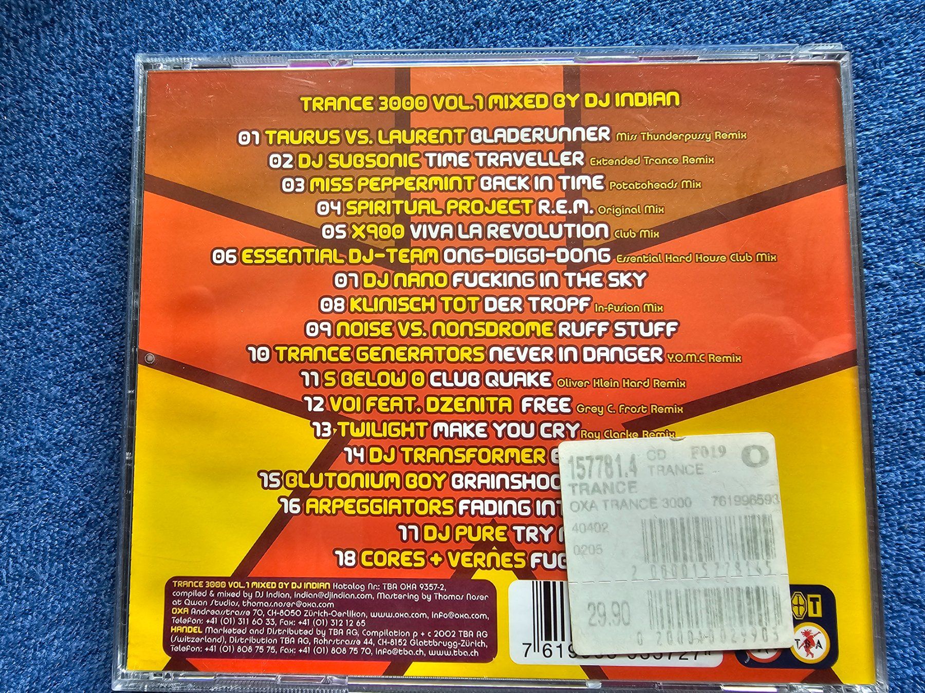 CD: Trance 3000-DJ Indian/Oxa/Streetparade – Usato da Bremgarten AG venduto da musiccollector 1