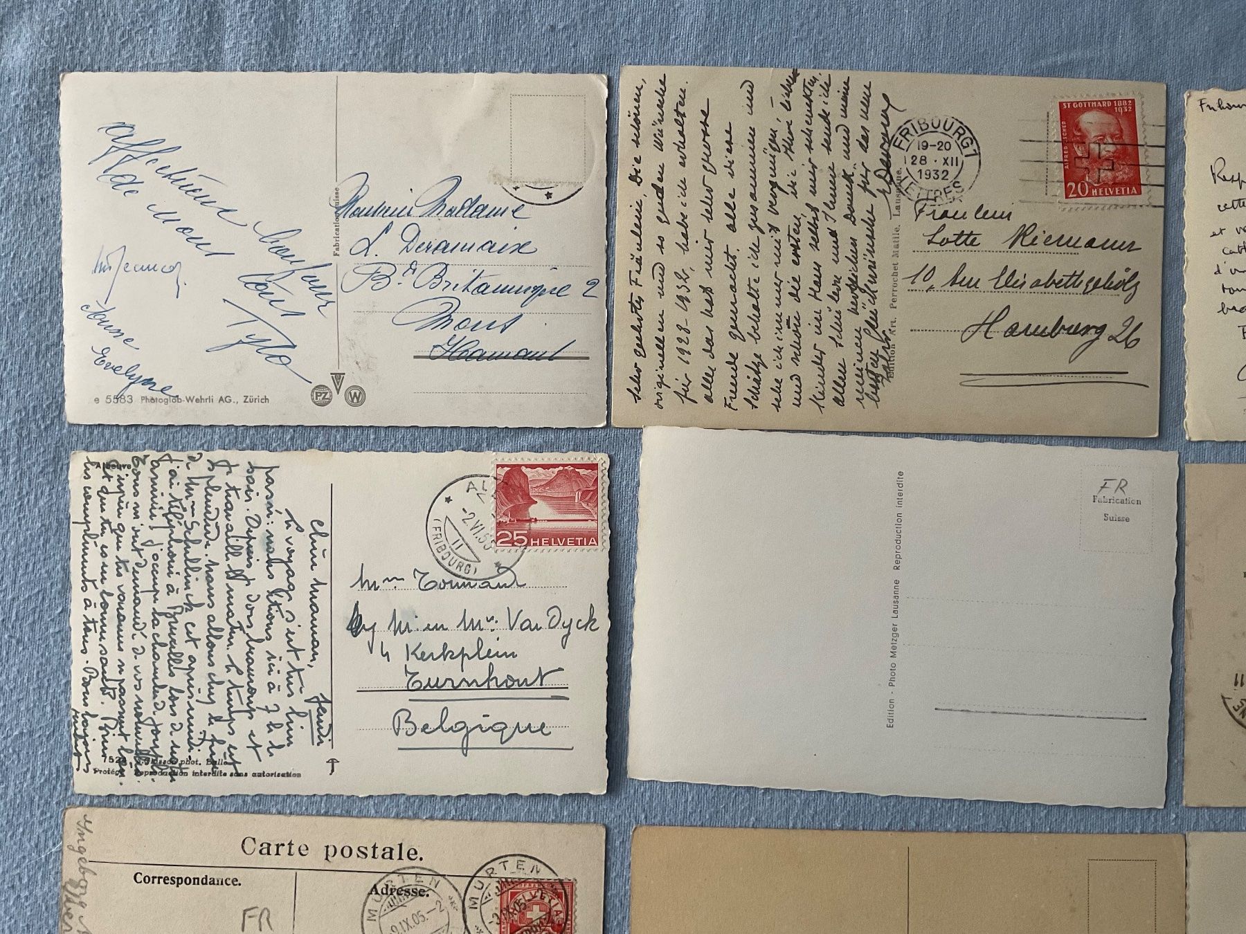 Cartoline postali: 16 AK Kanton Freiburg – Usato da Zürich venduto da tol_b7c7 6