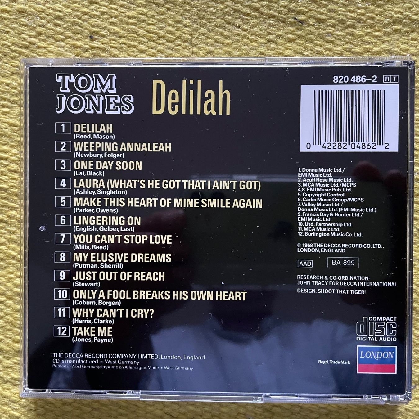 CD: TOM JONES-DELILAH68 – Usato da Rorschacherberg venduto da CD-Roli 1