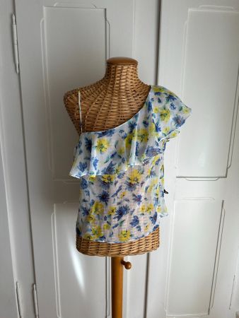 ZARA - Chiffon Top bunt geblümt S