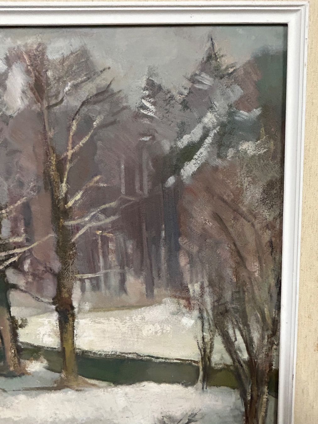 Dipinti: Altes Gemälde von Otto Ernst Winterlandschaft 1961 – Usato da rotkreuz venduto da baudisch 4