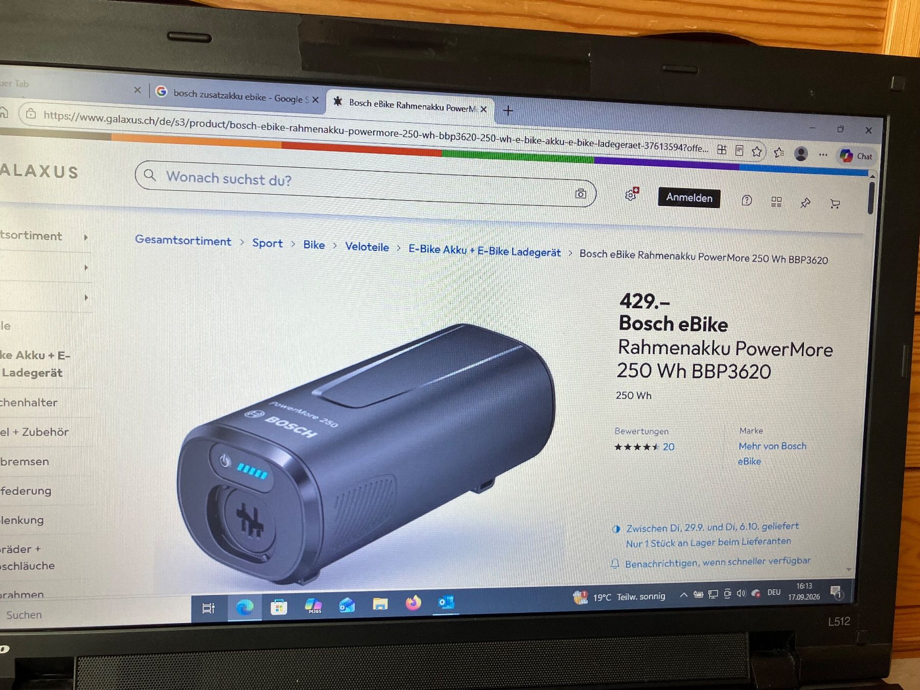 Bosch Batterie: Bosch Zusatz Aku. – Nuovo e nell'imballaggio originale da Feuerthalen venduto da Hilari61 6