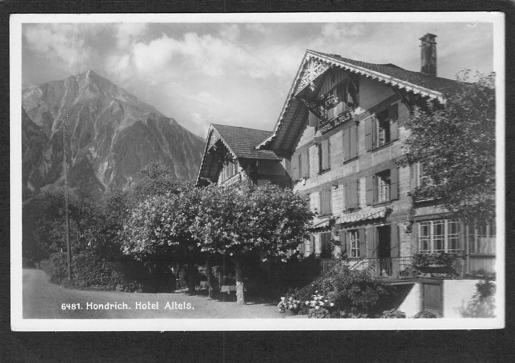 Cartoline postali: AK, Hondrich , Hotel Altels – Usato da Reichenburg venduto da Pipo-67