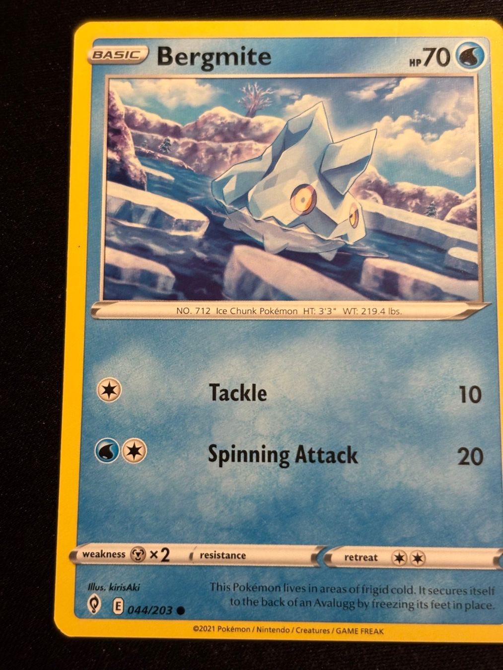 Pokémon Carte collezionabili: Pokemon Bergmite - Evolving-Skies 44/203 - English – Usato da Bern venduto da Big_GS