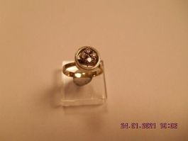 Brillant RING WG 750 18ct Gr.51, 4Brill.0.24ct