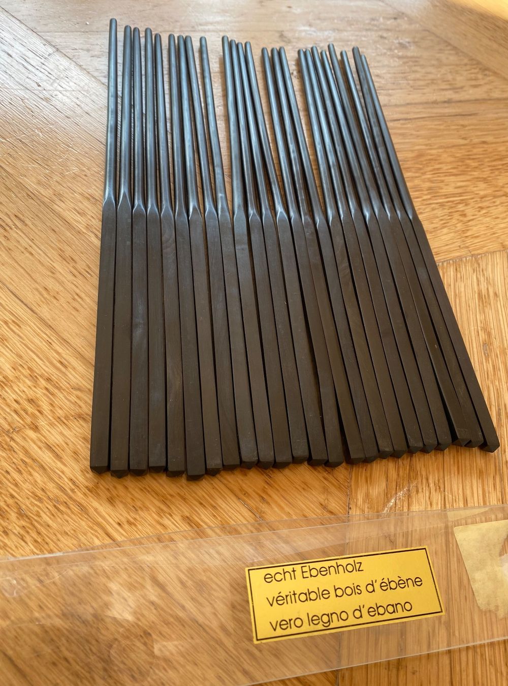 Set di posate: Essstäbchen Eiszange Ebenholz Eben Holz Löffel Gabel – Nuovo (secondo la descrizione) da Dottikon venduto da 6571 4