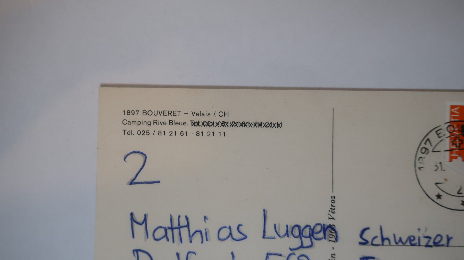 Cartoline postali: Bouveret - Plage Camping Rive - Bleue 1983 – Usato da Cormoret venduto da Pascalll2001 6