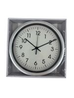 Quarz Wanduhr 20 cm silber