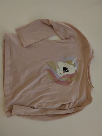Langarmshirt H&M, Einhorn, pink, Gr. 98-104, guter Zustand