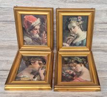 4 wunderschöne Gold Holz Bilderrahmen Gol 29x38 cm
