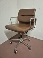 Herman Miller Vitra EA 217 Bürostuhl Leder Siena braun