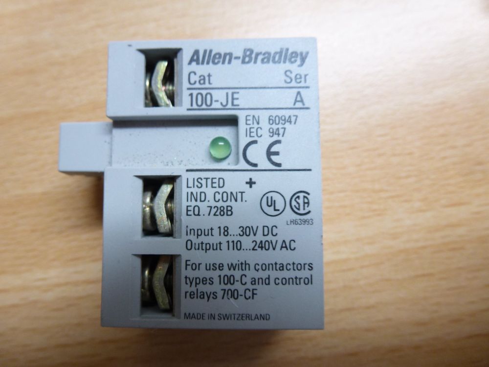 2 Stück DC Interface 100-1J 18-30VDC für 230VAC Schütz AB (Gebraucht ...