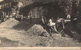 Strassenbauarbeiter, Wasserbauarbeiten