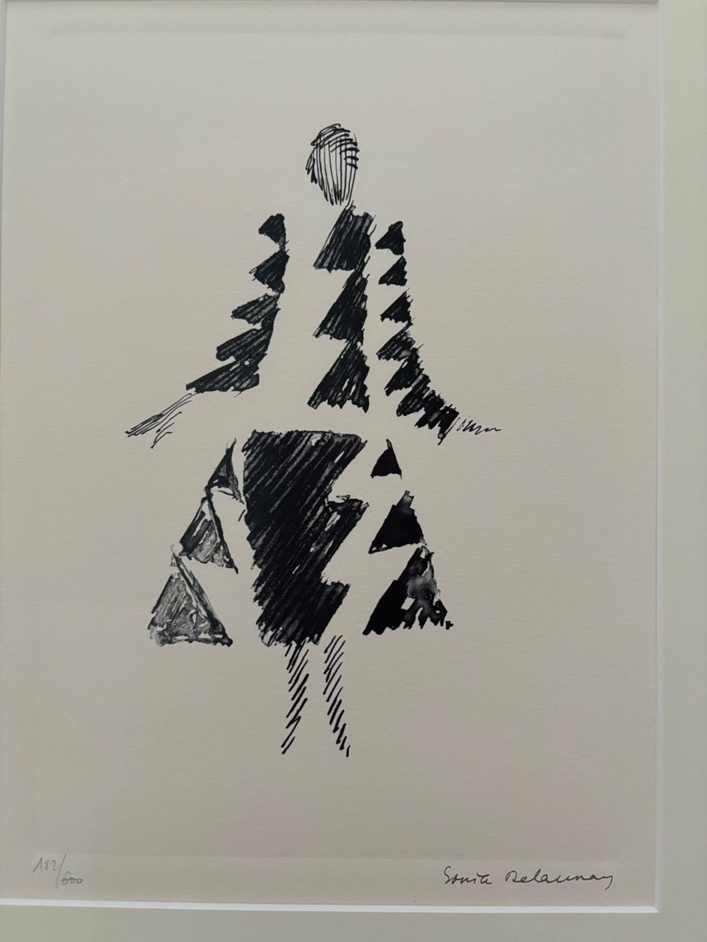 Grafica & Litografie: Sonia Delaunay - Robe Rythme Triangle, B&W Lithograph – Usato da Zollikon venduto da Ostendo 2