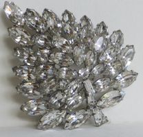 Imposante Brosche „Blatt“, 50er Jahre, signiert Weiss
