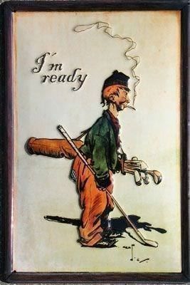 Insegne: Blechschild - Golf-Caddy - I am ready! – Nuovo e nell'imballaggio originale da Ennetbürgen venduto da open24shop