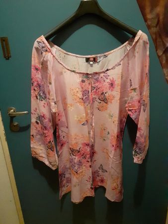 Tunika Damen leicht Sommerprint Schmetterlinge Grösse L