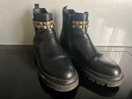 DAMEN STIEFELETTEN / STIEFEL - SCHWARZ - GRÖSSE 36