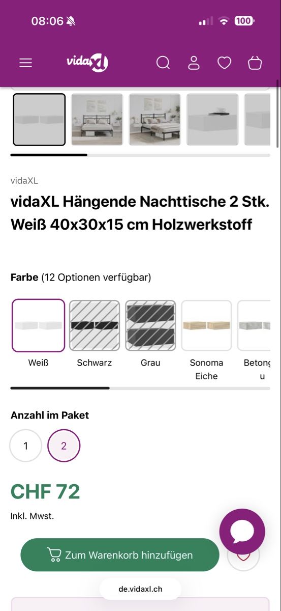 Nachttische: Nachttisch ungebraucht – Neu und originalverpackt aus Winterthur von ber_5zqb 3