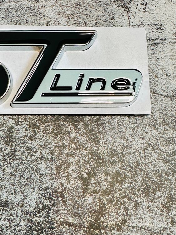 Ford St Line Emblem Schriftzug Logo Schwarz Chrom Aus Metall Kaufen