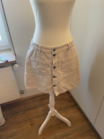 Rock JDY Cord beige Knopfleiste Grösse M-L