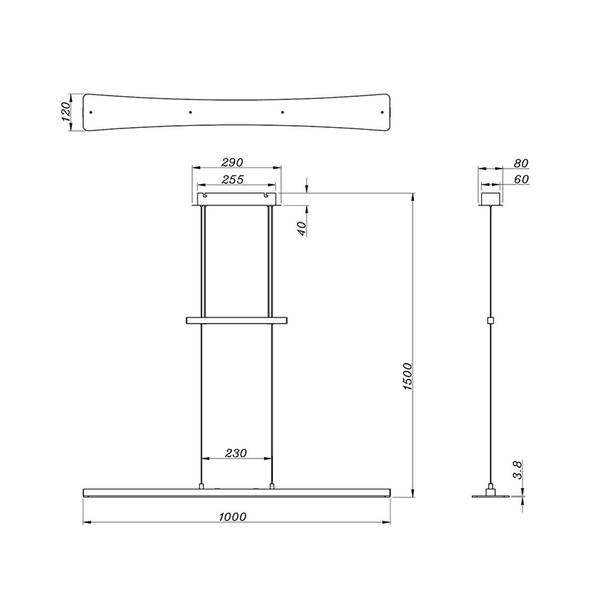 Lampadari & plafoniere: LED Pendelleuchte, Schwarz, Dimmbar, CCT – Nuovo (secondo la descrizione) da Kreuzlingen venduto da Smart-Light 8