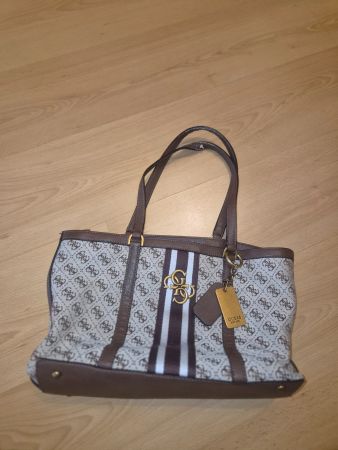 Guess Handtasche Shopper Braun Beige Top Zustand Herbst