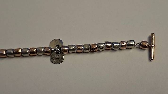 DoDo Bracciali & Braccialetti: Dodo Bracciale Mini Granelli bicolor argento 925 oro rosa 9k – Usato da Bedano venduto da Lauraniki2422 4