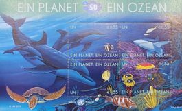Kleinbogen UNO ONU " Ein Planet Ein Ozean " ** 2010