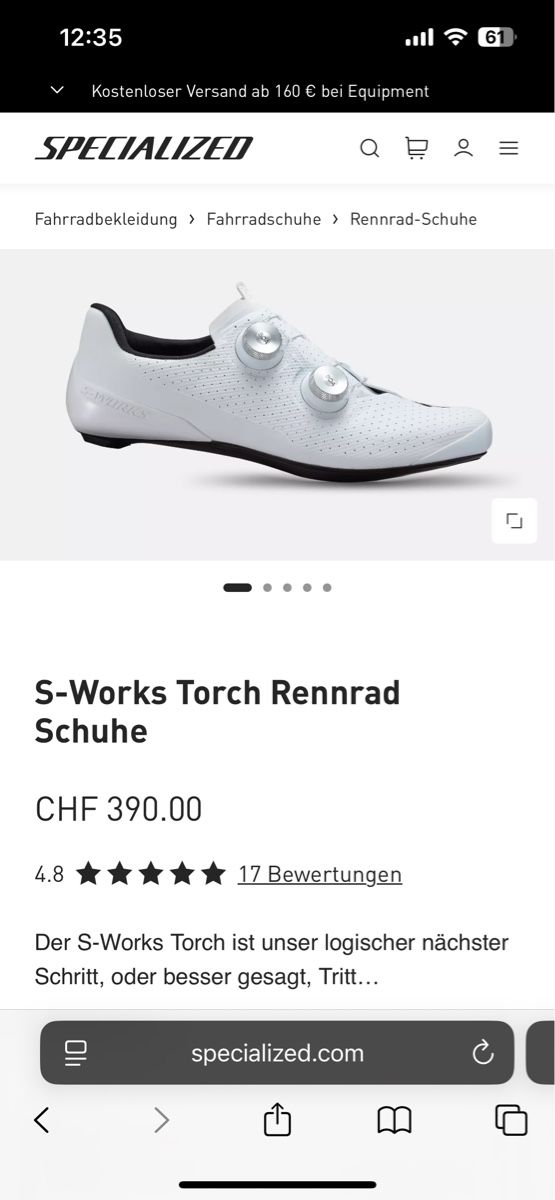 Specialized Herrenschuhe: Specialized S-Works Torch Rennrad Schuh – Gebraucht aus Unterentfelden von Manu_1977