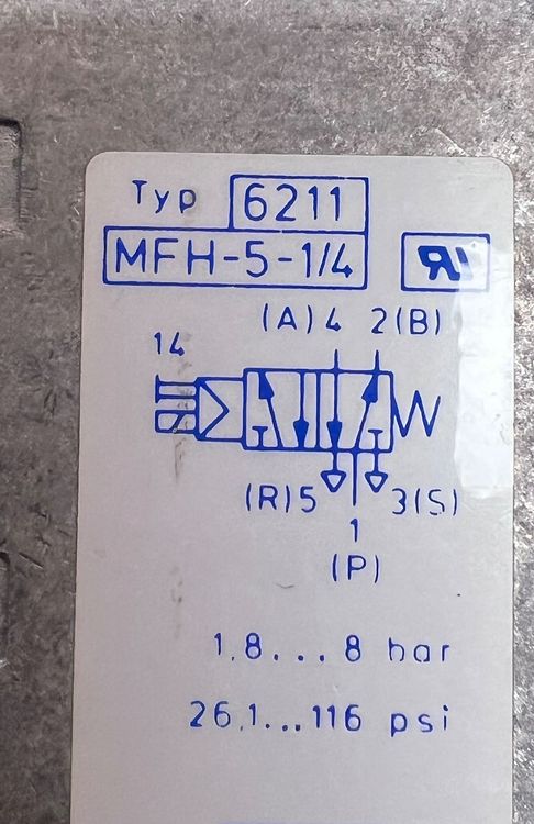 FESTO Magnetventil MFH-5-1/4 mit 24V Spule