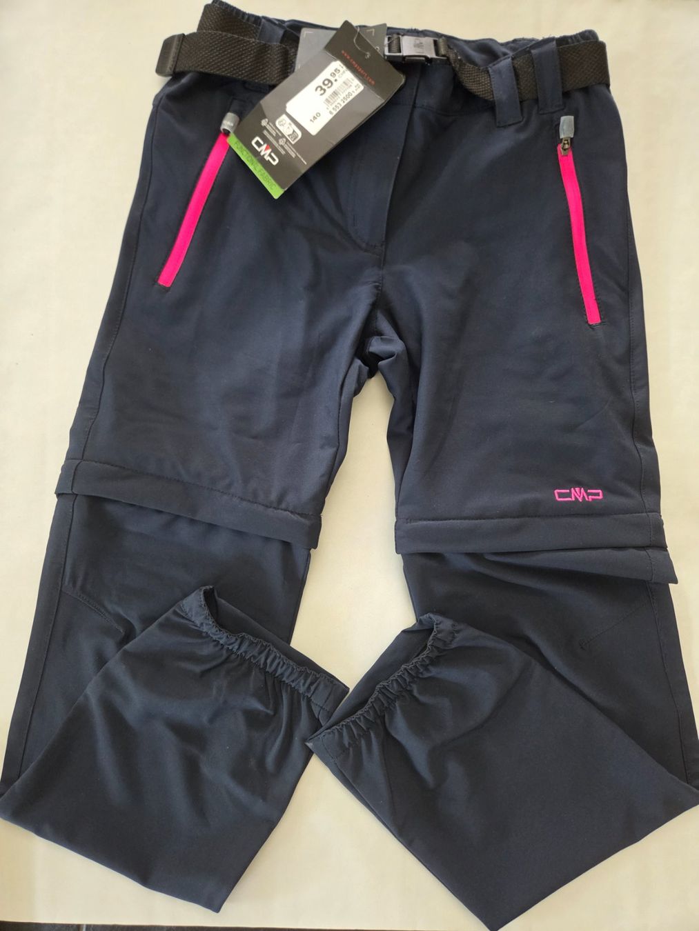 CMP Pantaloni: CMP Wanderhose Zipp-Off Gr. 140 Dunkelblau Kinder – Nuovo e nell'imballaggio originale da Grüsch venduto da Wiiwarm