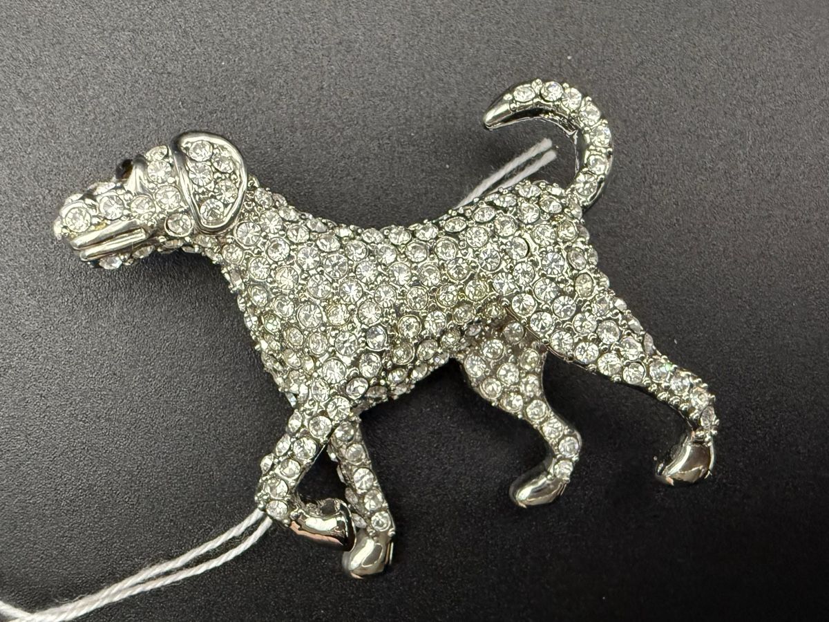 Spille & Fermagli: Vintage-Brosche in Hundeform mit Strasssteinen – Usato da Lamone venduto da LaCantinaMagica 3