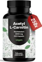 Acetyl-L-Carnitin 500 mg – 250 vegane Kapseln