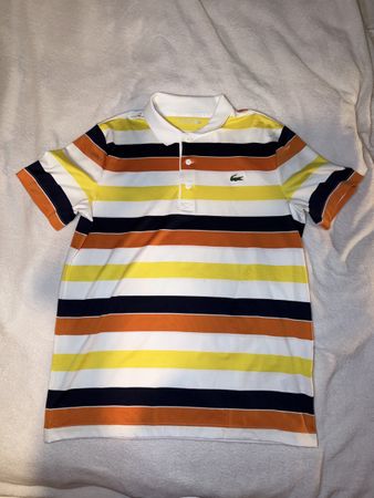 Lacoste Sport Poloshirt gestreift mehrfarbig Grösse M