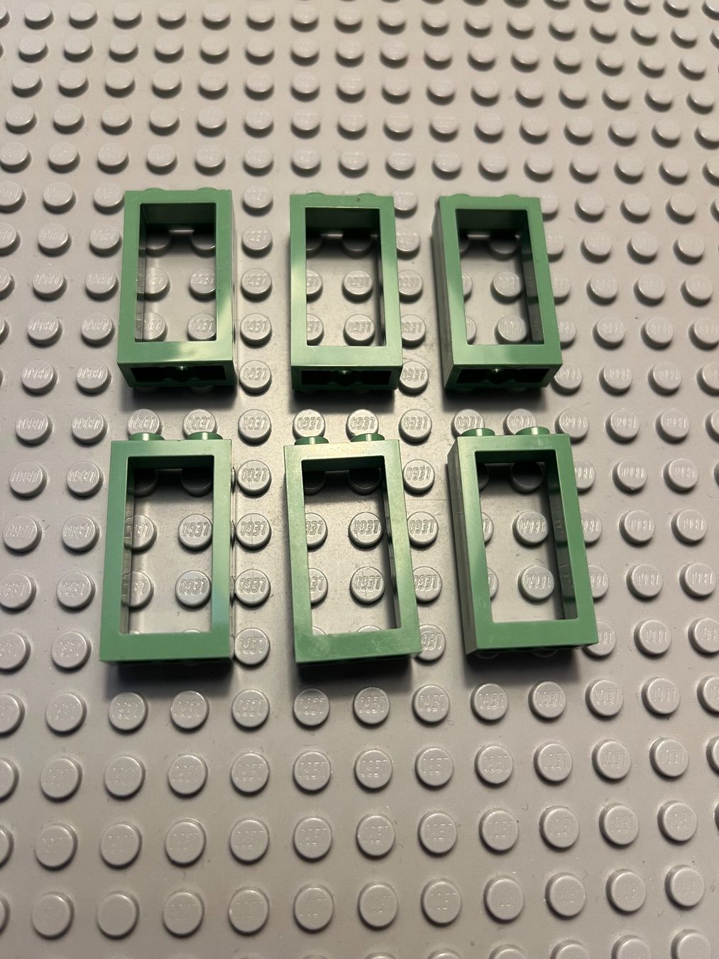 Lego 10x Fenster/ Rahmen 1x2x3 (60593) sandgrün (Neu (gemäss ...