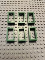 Lego 10x Fenster/ Rahmen 1x2x3 (60593) sandgrün
