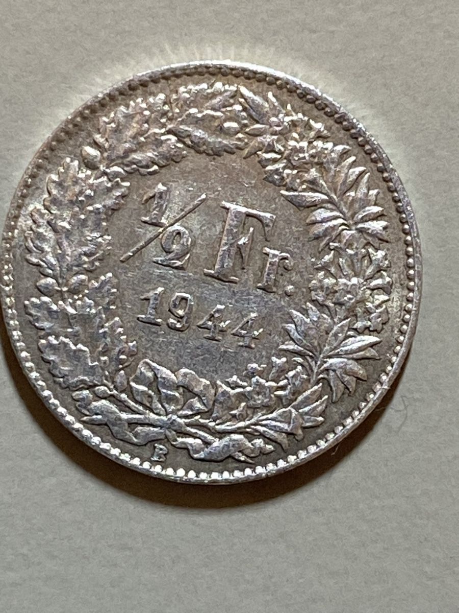 Tutti le monete: Suisse - 50 centimes - 1944 - AG – Usato da Payerne venduto da Mike1682