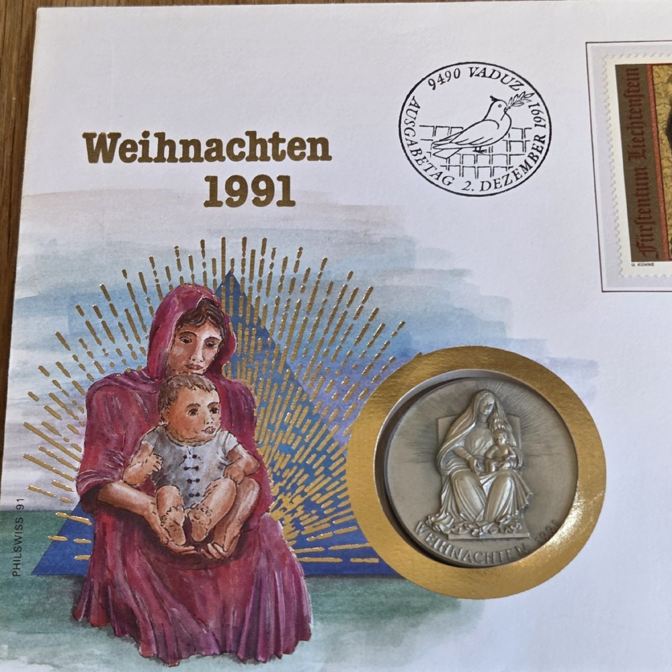Medaillen: Silbermedaille Weihnachten 1991 – Gebraucht aus Stans von Ducati16 2