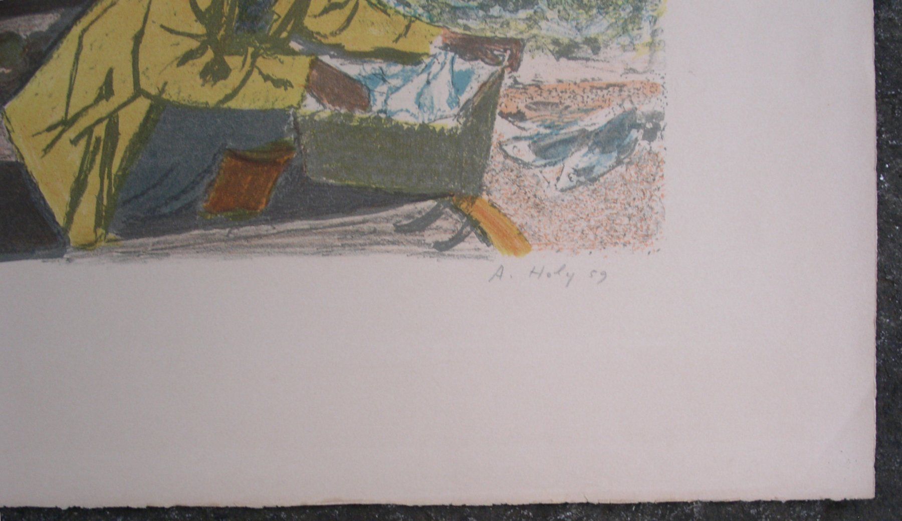 Grafiken & Lithographien: Adrien Holy Grosse Lithographie num. sign. und dat. – Gebraucht aus Cavigliano von zamamasa 3