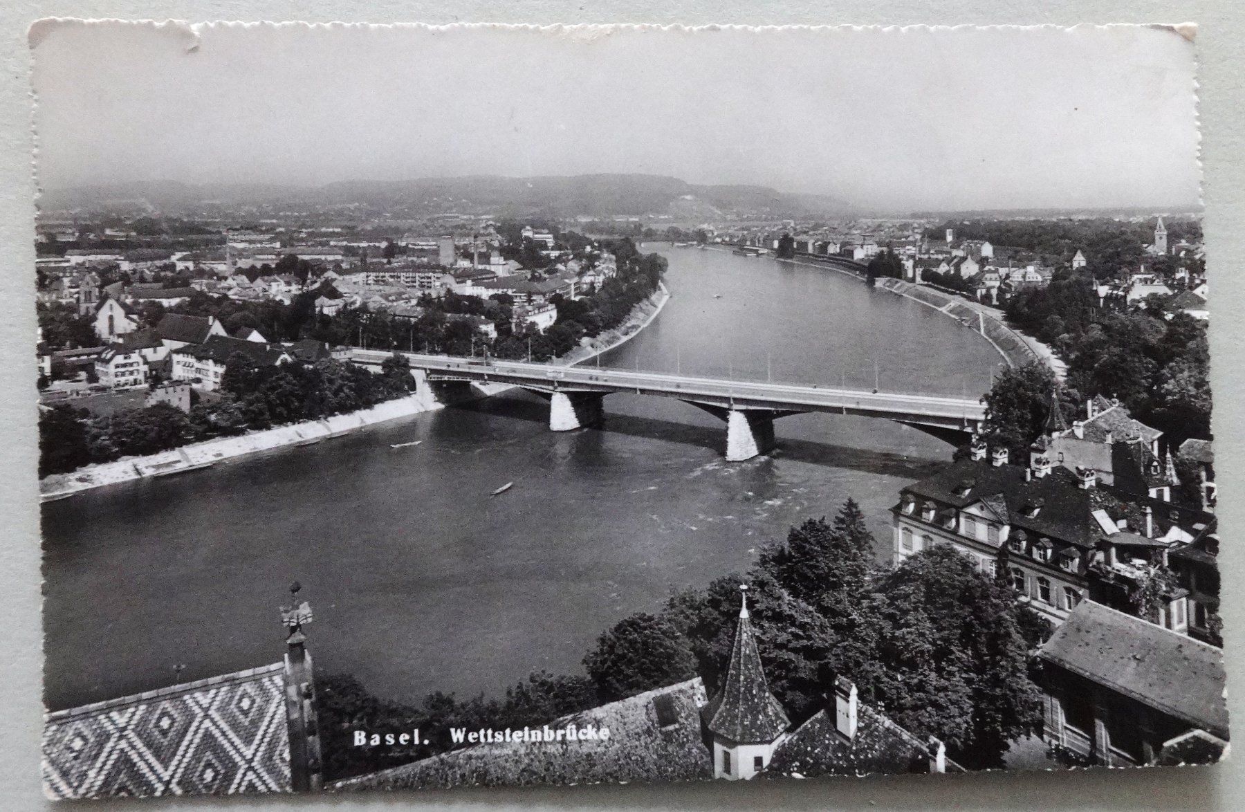 Ansichtskarten: Basel, Wettsteinbrücke – Gebraucht aus Fétigny von Billy2miny