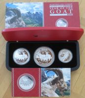 3 Coin Münzen Set Lunar II Ziege 20025 / PP 3.5 Unzen Silber