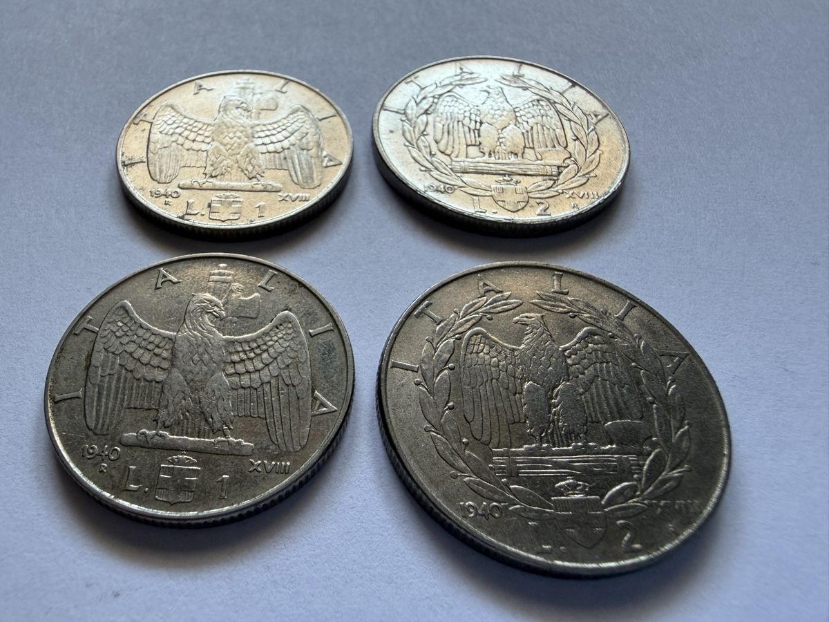 Tutti le monete: L.1 e L.2 1940 top!! – Usato da Breganzona venduto da Sandro003 3