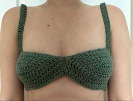 Gehäkeltes Sommer Top in Grün neu