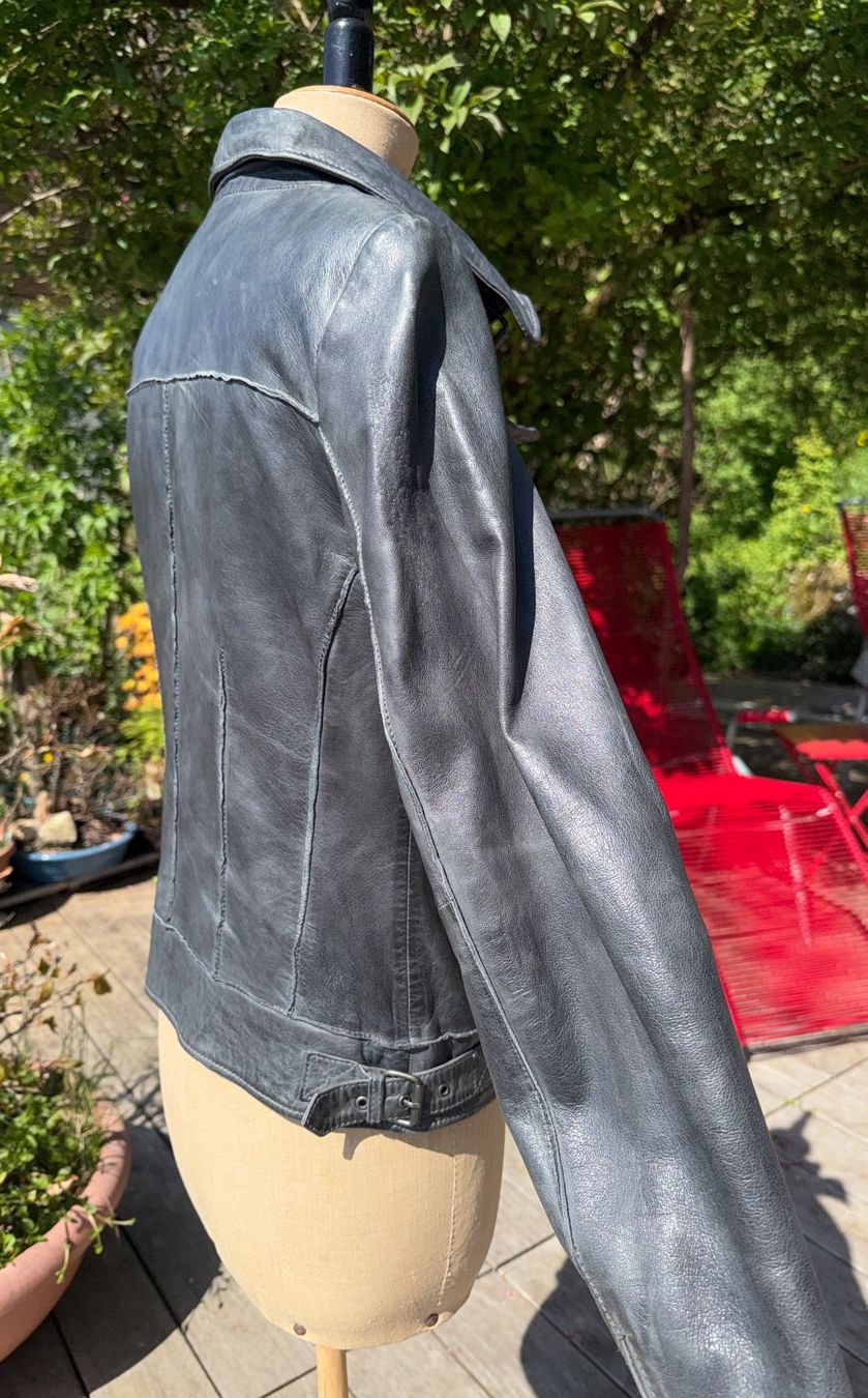 Jacken: Lederjacke Biker-Stil Anthrazit – Gebraucht aus Lostorf von Ka_schmi 7