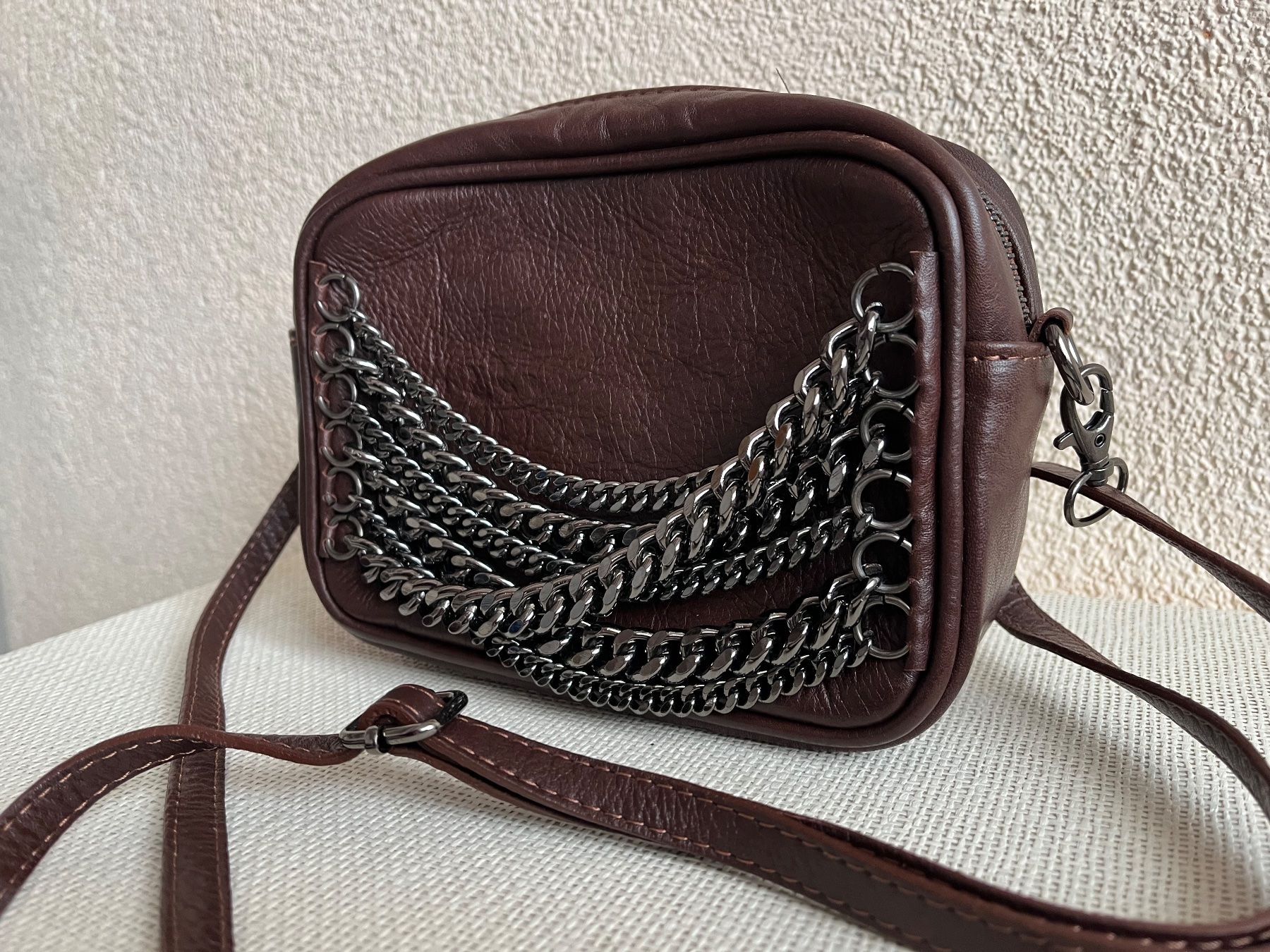 Vera Pelle Borse da donna: Echte hochwertige Ledertasche klein braun. NP 95.- – Usato da Frauenfeld venduto da Andadaa