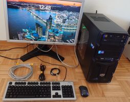 Windows 11 PC komplett 16GB, 3TB, 24" Monitor, Maus&Tastatur