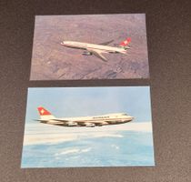 Postkarte Swissair, 2 Stück