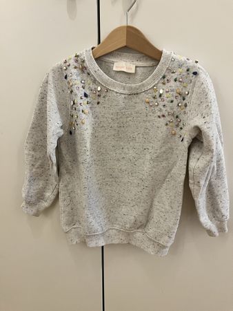 Pullover Simple Kids grau mit Steinen guter Zustand