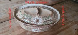 Cocotte vintage ovale 24cm fleurs marguerites 🌼🍲